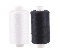 2 Roll Sewing Thread - 500 Yard Black & White for Sewing, Hand Craft, DIY Embroidery & Repairs