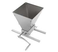 2 Roller Manual Grain Mill Barley Grinder Malt Crusher Grinder Kitchen Wheat Cereal Crusher with Hopper for milling Barley Wheat and Other Grains which are Very Suitable for self-Made Beer Brewing