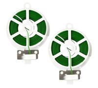 2 Roller Versatile Green Garden Wire for Plants - 200m Twist Ties with Built-in Cutter for Gardening, Organization & Crafting
