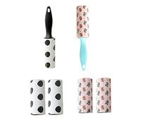 2 Rollers 4 Refills Mini Portable Lint Rollers Lint Roller Refills Sets Tearable Sticky Lint Rollers for Pet Hair, Dust, Lint, Sofa, Bed