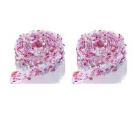2 Rolls 1 Yard*1.2cm Self-adhensive Resin Sequin Rhinestone Ribbon Dark Purple Sequin Diamond Ribbons,Bling Stickers Wrap Roll for Glitter DIY