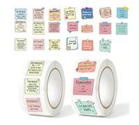 2 Rolls 1000 Pcs Aesthetic Stuff Motivational Sticker, Scrapbooking Kit Inspirational Positive Stickers, Personalized Aesthetic Mental Health Affirmation School Stuff, for Planner,Book,Water Bottle