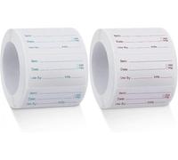 2 Rolls 1000 Pieces Dissolvable Food Labels Food Prep Canning Labels Removable Food Stickers for Home or Restaurant Canning Food Container Food Rotat
