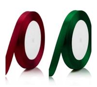 2 Rolls 10mm Wine Red Ribbon for Balloons 25 Yards Vintage Green Wedding Ribbon Satin Ribbon