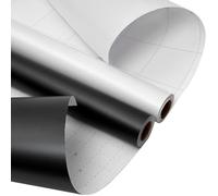 2 Rolls 43cm x 8m Birthday Gift Wrapping Paper, Black and White Solid Color Pearly - lustre Paper for Wedding, Christmas, Birthday, Party, Festival Gift Decorations