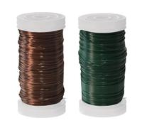 2 Rolls 55m Florists Flexible Green Wire, 0.35mm Gauge, Xmas Wreath & Craft Binding, Garden Paddle Wire for DIY Projects