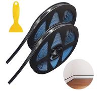 2 Rolls 6m Tile Gap Tapes With Scraper, 8mm Self Adhesive Mouldings Trim, Gap Tape Waterproof Strip for Ceiling, Stove, Sink, Tile Edge, Wall Corner, Baseboard, Floor, Kitchen, Bathroom