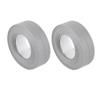 2 Rolls Bath Sealant Strip, 10.5ft Self Adhesive Caulk Strip Sealant Tape Gap Tape PVC Waterproof Caulk Tape for Kitchen, Bathroom, Toilet, Wall Corner - Grey