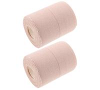 2 Rolls Beige Cotton Elastic Wrap Tape, Heavy Stretch , 2 Rolls | Protective, No Residue Finish, Flexible and Stretchable, for First Aid Dressing and Sports Wrist Wrap