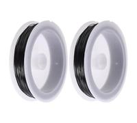 2 Rolls Black Galvanized Iron Craft Wire Reel, 0.5mm, 40 Yard DIY