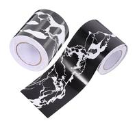 2 Rolls Black Self Adhesive Flexible Molding Trim Marble Pattern