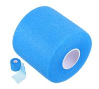 2 Rolls Blue Elastic Bandage for Knees, Sponge Cloth Injury Support | Clip Free Application, for Campers and Athletes, Home Aid Use, Helps Sprains