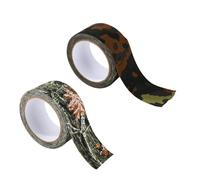2 Rolls Camo Silencing Tape, 10.9 Yard Self-Adhesive Hunting Camouflage Silencing Form Tape Camo Stealth Wrap for Outdoor Hunting Camping Strips Gear Accessories(2 Styles)
