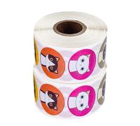 2 Rolls Cat Sticker Roll for Quick Sealing, Copper Packing Sticker | Cat Pattern Design, Easy to Peel, Compact Storage, for Florists, Bakers, Notebooks