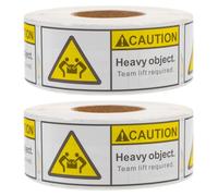 2 Rolls Caution Heavy Object Stickers Shipping Label for Packing