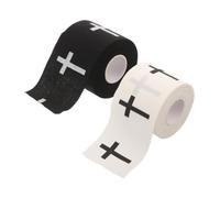 2 Rolls Christian Athletic Tape 23ft X 2in Cotton Bandage | Printed Cross Pattern, Elastic Texture, Broad Coverage, Easy Application, for Wrists, Knees, Tennis Matches