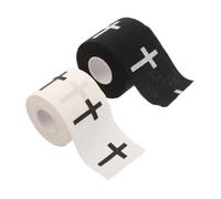 2 Rolls Christian Athletic Tape 5cm Cotton Cloth Cross Pattern | 23ft X 2in Roll, Elastic Secure Fit, Easy Application for Training Matches, Elbows and Ankles