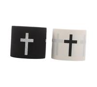 2 Rolls Christian Athletic Wrist Tape 5cm Cotton Cloth Wrap | Printed Cross Pattern, Breathable Secure Fit, Broad Coverage for Tennis Basketball Ankles Elbows