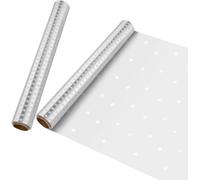 2 Rolls Clear Cellophane Wrap Roll | Transparent White Dot Wrappings Paper Width 40CM Length 30M 2.5 Mil Thick,Packing Paper for Flowers,Baskets,Food,Candy Clever and attractive