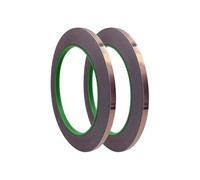2 Rolls Copper Foil Tape Roll Self Adhesive Copper Tape Strip Electrical Wire Repair Tape Duct Wrap Tape with Double Sided Conductive for Grounding 5.5mm x 20m