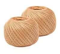 2 Rolls Cotton Lace Yarn for Making Dolls DIY Lace Coasters Lace Handcrafts Knitting Yarn Fine Cotton Crochet Thread Woven Lace Cotton Yarn