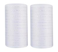 2 Rolls Deco Mesh Ribbon 6 Inch x 30 Feet Each Roll, White Mesh Ribbon for Christmas Wreaths Tree Decorations Garland and Holiday Crafts, for Wreaths