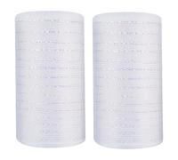 2 Rolls Deco Mesh Ribbon White 6 Inch x 30 Feet Each Roll, Flexible Decorative Mesh for Christmas Wreath Making Tree Garland Holiday Crafts Wrapping Party Decor DIY Craft Supplies