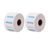 2 Rolls Disposable Neck Protection Paper Strips Barber Neck Tape Barber Neckband Hair Cutting Barber Salon Ruffle Tissue Strip Collar Wrap for Hairdressers and Barbers or Home Use