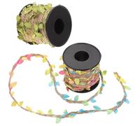 2 Rolls DIY Simulated Leaf Rattan Rope Decoration Two Rolls Khaki