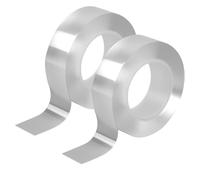 2 Rolls Double Sided Mounting Tape Heavy Duty 3 meters x 2cm, Clear Wall Tape, Multipurpose Removable Double Sided Sticky Tape, Reusable Double Sided Tape for Picture Hanging, Posters, Carpets, Hooks,