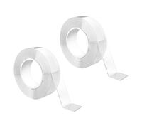 2 Rolls Double Sided Tape Heavy Dut, 6M/19.7FT Strong Nano Mounting Tape, Heavy Duty Reusable Transparent Sticky Mounting Tape for Photos Carpet Hooks Kitchen Traceless Removable Strong Adhesive Tape