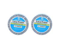 2 Rolls Double Sided Wig Tape for Lace Front Wigs, Strong Hold Hair Extension Tape for Salon & Home Use (0.8cm x 3 Yards)