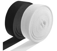 2 Rolls Elastic for Sewing Elastic Band for Sewing, Elastico para Costura, 3/4 Inch Wide Heavy Stretch High Elasticity Knit Elastic Band for Waistband Pants Dress Swimwear Belt 10 Yard