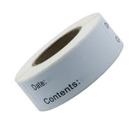 2 Rolls English Record Date Stickers Paper Labels | Organisational Marking, Fade Resistant Finish, White Sheet Design, for Takeout Boxes and Smooth Surfaces