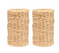 2 Rolls Floral Bind Wire, 2mm 14 Gauge 328 Feet Waterproof Paper Wrapped Wire for Bouquets, Flower Crowns, Artificial Flower Making, DIY Projects, Wedding Decorating (Khaki Color)