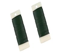 2 Rolls Florist Wire, Green Floral Wire, Christmas Wreath Making Supplies, Xmas Floristry Wires, Wreath Making Kit, Craft Supplies for Wreaths Garland, Flower Arrangements Craft Wire Supplies