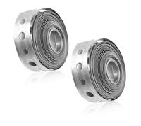 2 Rolls Galvanised Steel Band, 6 Meter x 17MM Fence Brackets Metal Fixing Strap Builders Strip with Holes for Securely Fastening Pipes
