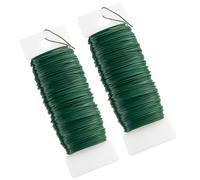 2 Rolls Green Florist Wire for Wreath Making - 22 Gauge, 38 Yard Christmas Paddle Wire for Garden Floral Bouquets, Flower Arrangements, Craft Supplies