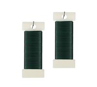 2 Rolls Green Florist Wire for Wreath Making, 22 Gauge Christmas Wire Roll for Craft, Flower Arranging, Floristry, DIY Projects