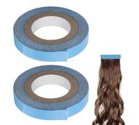 2 Rolls Hair Tapes for Extensions, 3yard Adhesive Replacement Tape for Hair Extensions, Wig Tapes Double Sided Ultra Hold(Blue)