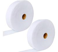 2 Rolls Jelly Roll Batting Strips - Cotton-Blend Fleece, 2.25 in x 30 m Each, Ideal for Quilts, Rugs & Craft Projects