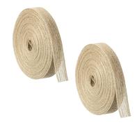 2 Rolls Jute Ribbon,Natural Jute Burlap RibbonRolls,HessianRibbon Natural Burlap Ribbon LinenRibbon,2cm Wide Brown RibbonRoll for Florist,Crafts,Gift Wrapping,DIY Sewing,Rustic Wedding Decor