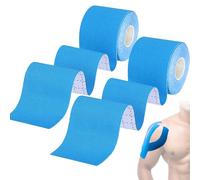 2 Rolls Kinesiology Tape 5m X 5cm Physio Tape Waterproof Elastic Muscle Sports Tapes for Joint Body Shoulder Ankle Elbow Wrist Shin Splints Knee Muscle Support