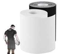 2 Rolls Kinesiology Tape, Muscle Support Tape Extra Wide Waterproof Turf Tape for Arms Football Ultra Sticky Athletic Sports Tape Wrap for Exercises Gymnastics to Prevent Turf Burn (Black White)