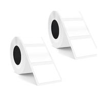 2 Rolls Label Maker Tape, 320pcs Waterproof Self-Adhesive Sticker for T50PRO/B3S, 1.57" x 1.18"/40mm x 30mm Multipurpose Labeling Tape Replacement Label Printer, Black on White