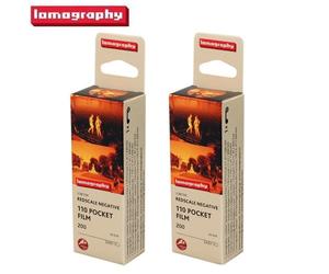 2 Rolls Lomography LOMO Lobster Redscale Negative ISO 200 Color 110 Pocket Film