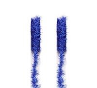 2 Rolls Mini Tinsel Garland Metallic Wire Garland Tinsel Wire Garland Christmas Tree Decorations Glitter Ribbon Wedding Birthday Party Decorations (blue)