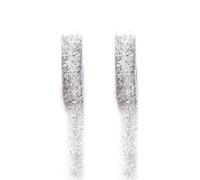 2 Rolls Mini Tinsel Garland Metallic Wire Garland Tinsel Wire Garland Christmas Tree Decorations Glitter Ribbon Wedding Birthday Party Decorations (silver)