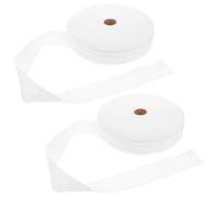 2 Rolls Needle Punched Cotton Batting Roll for Quilters and Crafts | White Cotton, 25.5x25.5x5.5cm Size, Smooth Uniform Surface, Easy to Cut and Sew for Home Decor