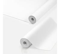 2 Rolls of 10m x 53cm Lining Paper for Walls Paintable Lining Paper Thick Backing Paper Plain White Suitable for Covering Small Cracks and Imperfections (1000 Grade)